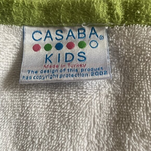 Casaba Kids Animals Zebra Monkey Giraffe Palm Embroidered Towel Bath Set of 3 - Picture 3 of 10